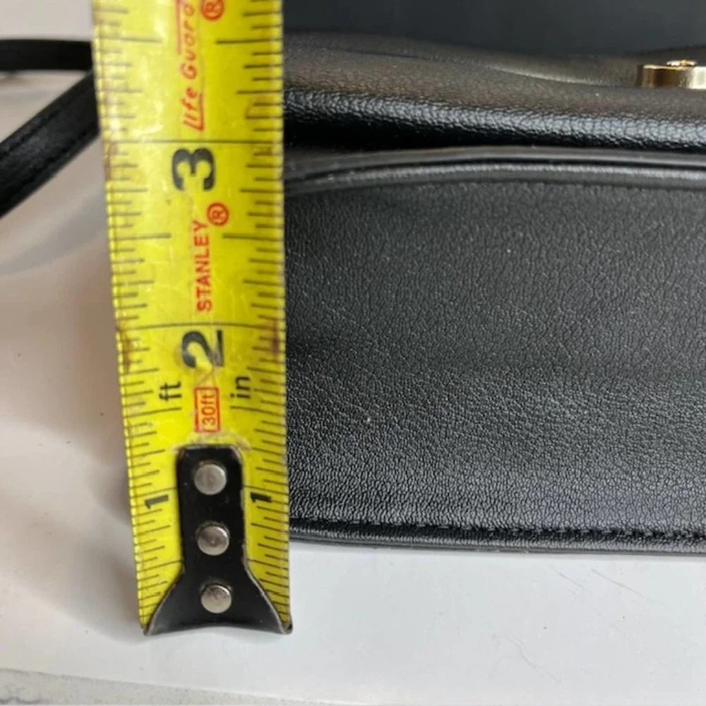 New Nine West Black Convertible Chain Crossbody Flap